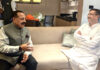 Union Minister Dr Jitendra Singh in a meeting with Suvendu Adhikari, Chief Minister West Bengal at Kolkata on Tuesday.