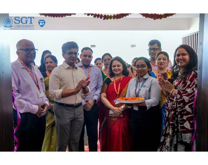 Prof (Dr) Hemant Verma, Vice Chancellor, SGT University inaugurating a job fair on Sunday.