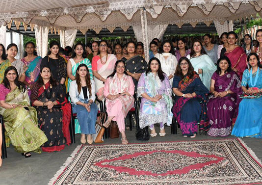 Members of AWWA and FICCI FLO JKL posing together during an event at Northern Command, Udhampur.