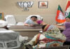 BJP vice president, Priya Sethi during a public grievances camp at Jammu on Monday.