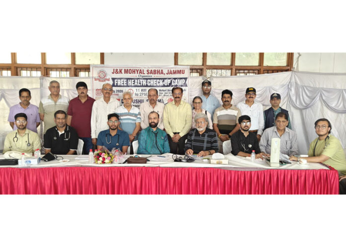 HoD Cardiology, GMCH Jammu, Dr Sushil Sharma and his team during a health camp at Jammu.
