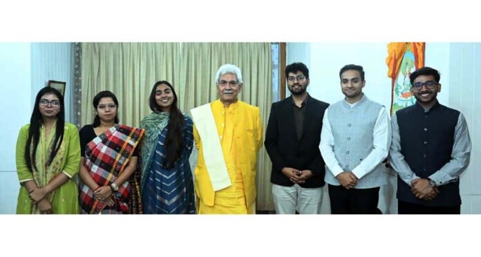 IAS Officer Trainees during meeting with LG on Thursday.