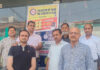Organizers posing for a group photograph during a health camp at Channi Himmat, Jammu.
