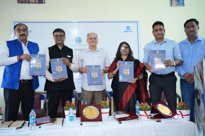 A 22-volume collection of writings and speeches of Dr BR Ambedkar being released by former Chief Secy, B R Kundal and others during a function in Jammu. A 22-volume collection of writings and speeches of Dr BR Ambedkar being released by former Chief Secy, B R Kundal and others during a function in Jammu.