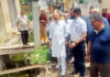 MLA Jammu East , Yudhvir Sethi inspecting development works in his constituency on Tuesday.