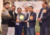 Members of BBESK felicitating former MP Jamyang Tsering Namgyal in Leh.