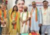 Senior BJP leader and former Minister, Bali Bhagat during the party’s Prashikshan Shivir at Domail Katra on Monday.