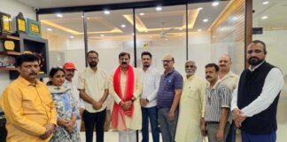MLA Jammu West during a meeting with residents of Krishna Nagar on Thursday.