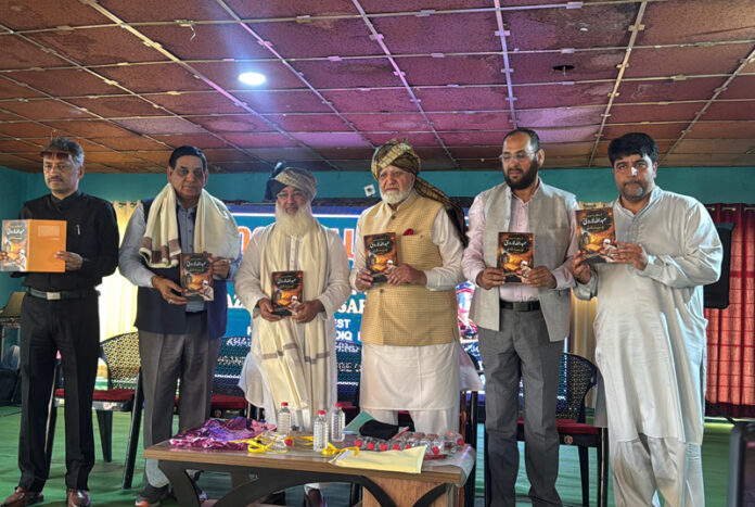 A book of former minister and social activist, Abdul Gani Kohli being released during a function in Jammu.
