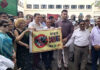 DC Jammu flagging off anti-drug rally by JK Private Schools Association on Tuesday.