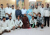 Senior NC leader, Rattan Lal Gupta and others during meeting in Jammu on Tuesday.