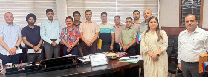 Director School Education Jammu meeting with representatives of private schools.
