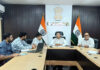 MLA Kathua, Dr Bharat Bhushan reviewing development works of his constituency with officers of PWD on Tuesday.