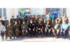 DG NCC Lt Gen Virendra Vats posing along with officers during his visit to Leh.