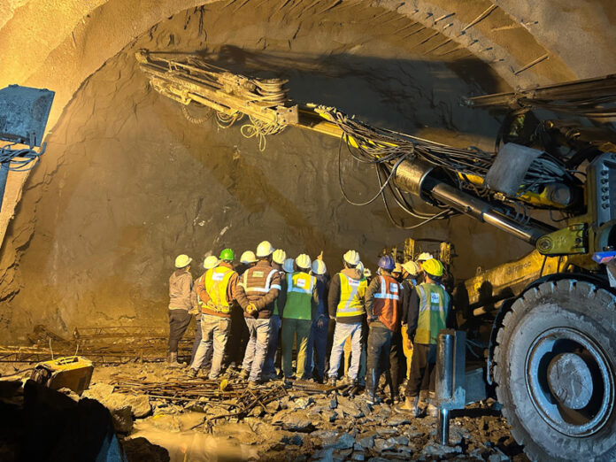 A view of under-construction Zojila Tunnel from the West Portal. -Excelsior/Firdous A view of under-construction Zojila Tunnel from the West Portal. -Excelsior/Firdous