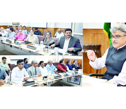 Chief Secretary chairing a meeting on Saturday.