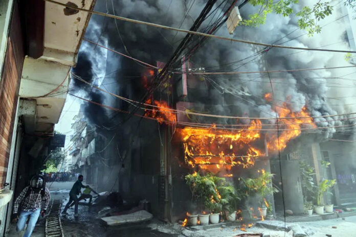 Major blaze in Delhi hotel on Wednesday.
