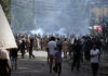 Protestors clashing with security personnel in Pakistan occupied Jammu & Kashmir.