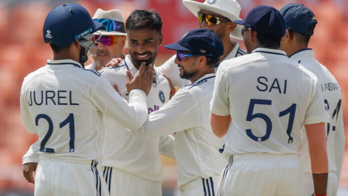 India's Manav Suthar celebrating with teammates after taking the wicket of Afghanistan's Abdul Malik. India's Manav Suthar celebrating with teammates after taking the wicket of Afghanistan's Abdul Malik.