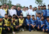 Players posing along with dignitaries during a programme.