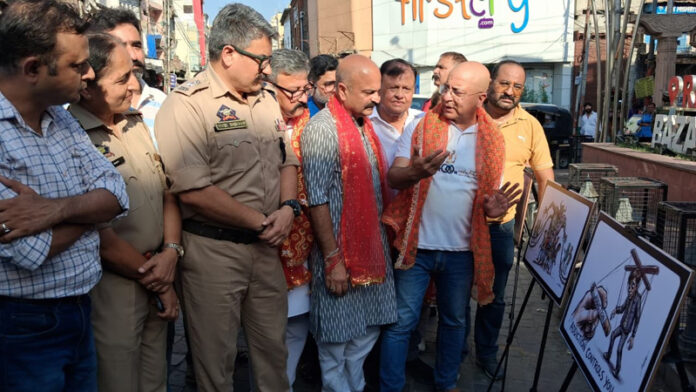 A view of exhibition on anti-drug awareness in Jammu city. A view of exhibition on anti-drug awareness in Jammu city.