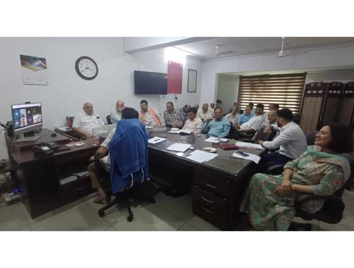 MASTA members in a meeting with JKMSCL MD Tariq Hussain Ganai at Jammu.