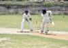 Players in action during a cricket match at Khel Gaon, Nagrota.