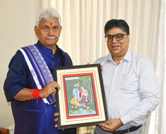 Dr Vikas Padha during meeting with LG on Monday. Dr Vikas Padha during meeting with LG on Monday.