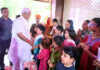 LG during visit to Mata Kheer Bhawani Temple on Friday.
