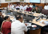 Chief Secretary chairing a meeting at Srinagar on Tuesday.