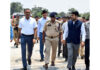 Div Com and IGP during visit to Bhagwati Nagar on Monday.