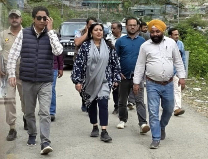 DG Rural Sanitation during visit to Pahalgam on Saturday. DG Rural Sanitation during visit to Pahalgam on Saturday.