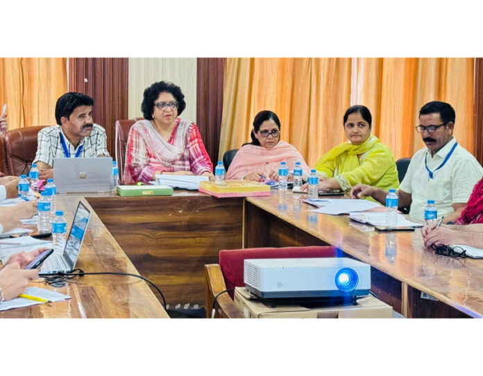 DHS Jammu Dr Poonam Sethi chairing a review meeting at District Hospital Poonch. DHS Jammu Dr Poonam Sethi chairing a review meeting at District Hospital Poonch.