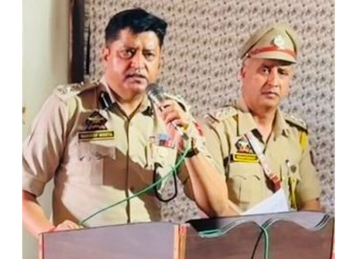 Commandant Sandeep Mehta addressing officers and officials of 24 JKAP IR during darbaar-cum-grievance redressal camp. Commandant Sandeep Mehta addressing officers and officials of 24 JKAP IR during darbaar-cum-grievance redressal camp.