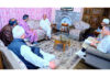 A delegation during a meeting with Advisor to CM, N A Wani.