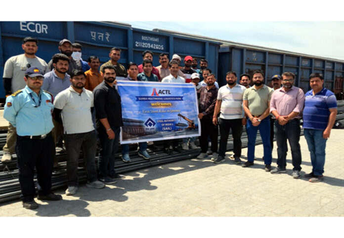 ACTL Samba posing for a photograph after successful handling of steel rake.