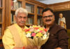 Minister Javed Rana meeting LG on Thursday.